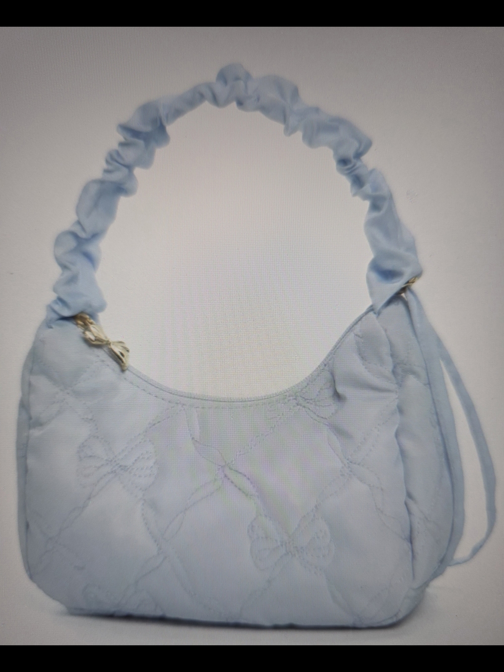 *BNWT* LoveShackFancy x Target-Yoobi Blue Quilted Bow Shoulder Bag